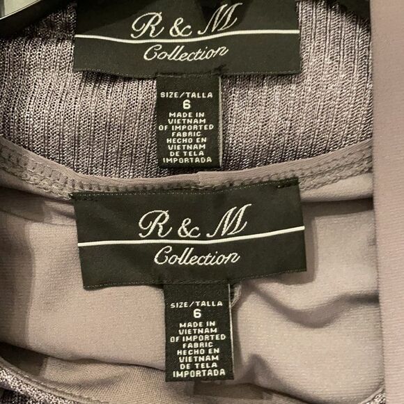 New with Tags R&M Collection Sparkling Silver& Gray Two piece- dress Women’s 6 - Picture 9 of 11